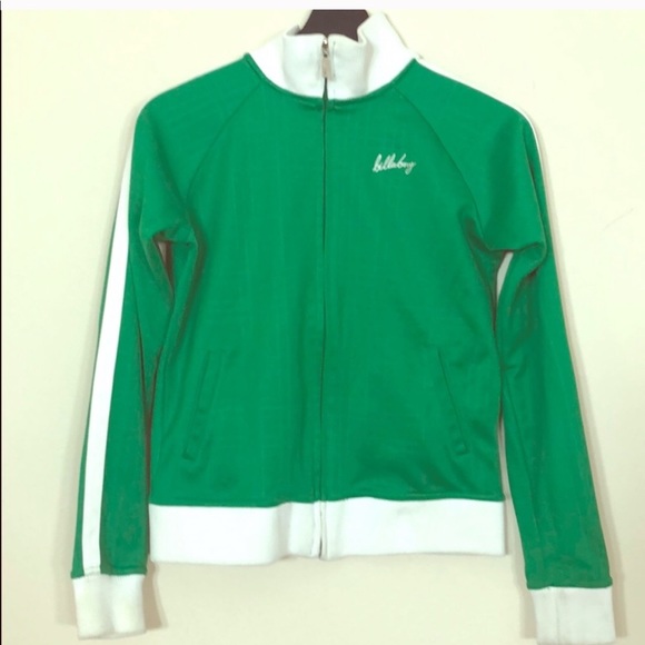 Green and white Billabong track jacket - Picture 2 of 7